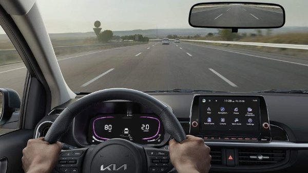 Person driving the Kia Picanto